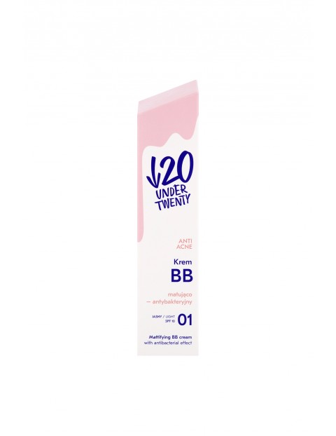 Under Twenty Anti Acne Krem BB matująco-antybakteryjny 01 jasny 60 ml