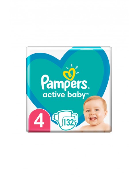 Pampers Active Baby, rozmiar 4, 132 pieluszek, 9-14kg