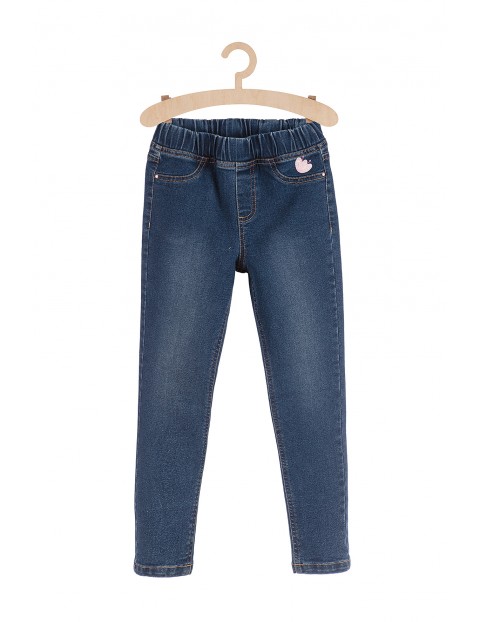 Spodnie jeansowe dla dziewczynki- granatowe