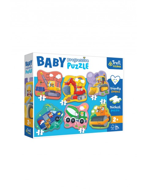 Puzzle Trefl Baby Progressive - Pojazdy wiek 2+