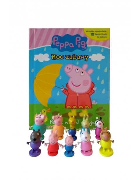 Książeczka Świnka Peppa. Moc zabawy. Peppa wśród przyjaciół. w zestawie 10 figurek.