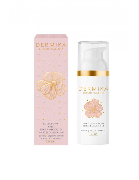 DERMIKA LUXURY PLACENTA  krem-eliksir młodości na noc twarz/szyja/dekolt 50 ml