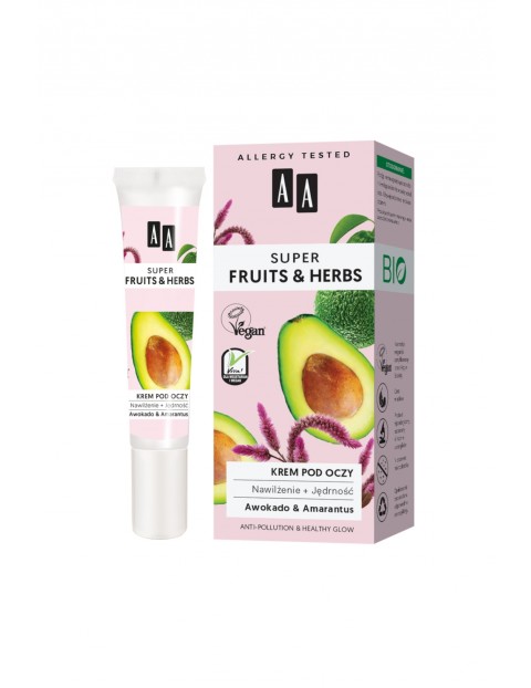 AA Super Fruits&Herbs krem pod oczy nawilżenie + jędrność 15 ml