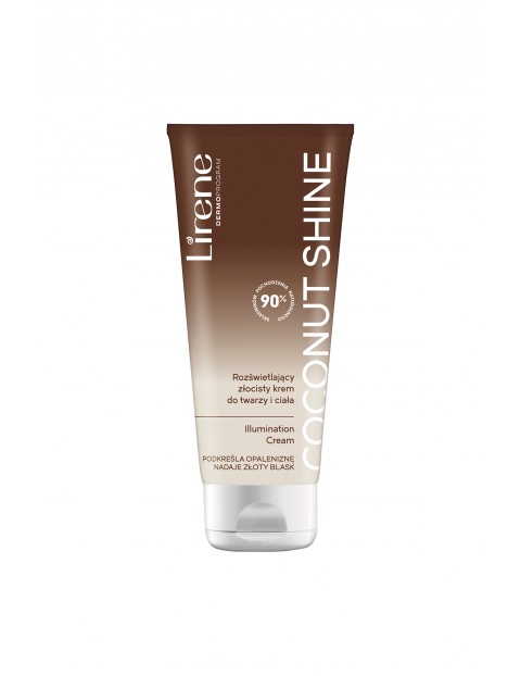 Lirene Coconut Shine Rozświetlający złocisty krem do twarzy i ciała 150 ml