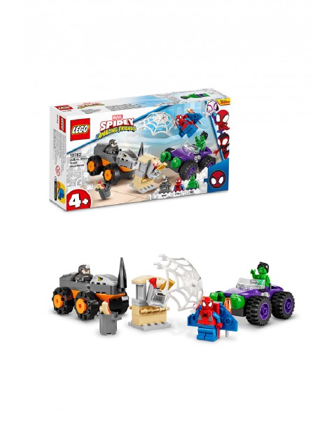 LEGO® Marvel Spidey i super-kumple Hulk kontra Rhino — starcie pojazdów (10782)