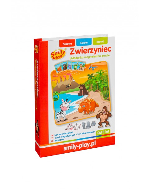 Układanka magnetyczna puzzle Zwierzyniec Smily Play 82 elementy  wiek 3+