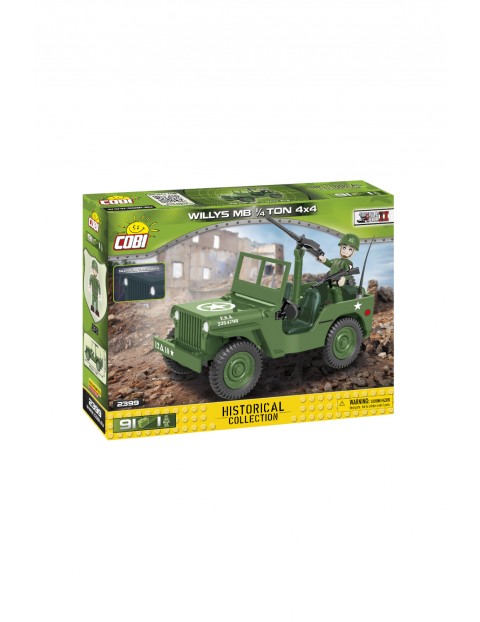 Klocki Cobi U.S. Army Truck 1/4 Ton - 91 klocków wiek 5+