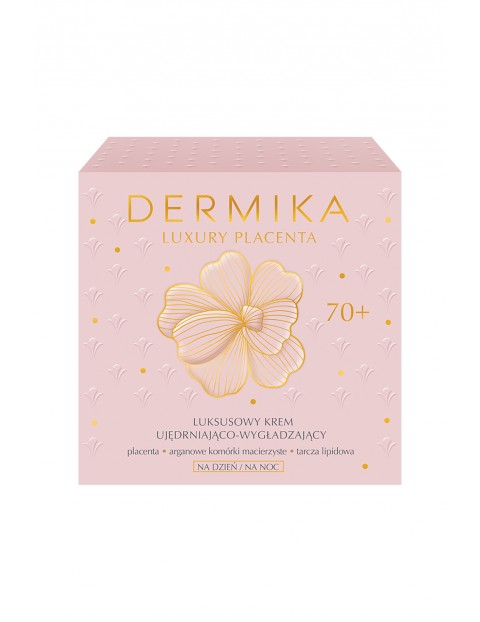 DERMIKA LUXURY PLACENTA  krem ujędrniająco-wygłądzający 70 + na dzień i na noc 50 ml.