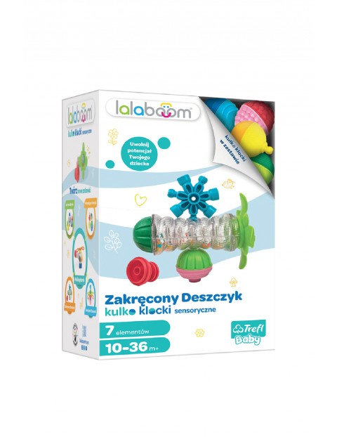 Zabawka sensoryczna - Lalaboom - Mini set - Zakręcony Deszczyk