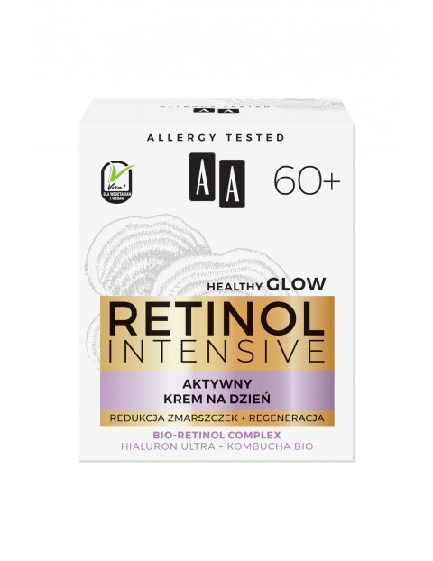 AA Retinol Intensive 60+ aktywny krem na dzień redukcja zmarszczek+regeneracja 50 ml