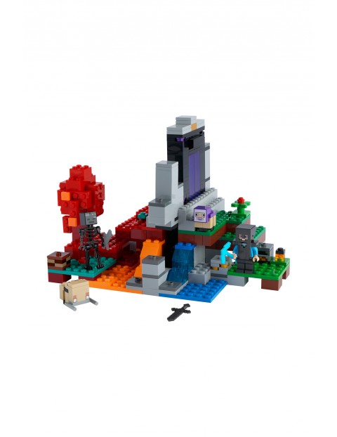 LEGO® Minecraft Zniszczony portal 21172- 316 elementów, wiek 8lat