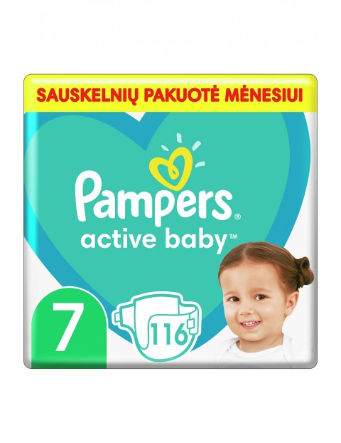 Pampers Active Baby, rozmiar 7, 116 szt, 15kg+