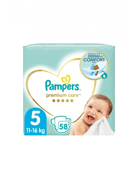 Pampers Premium Care, rozmiar 5,     58 pieluszek 11-16kg