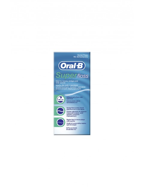 Oral-B Super Dental Floss Nić dentystyczna, 50 odmierzonych odcinków nici