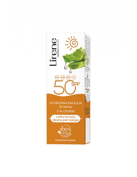 Lirene Ochronna emulsja do twarzy z aloesem SPF 50 50 ml