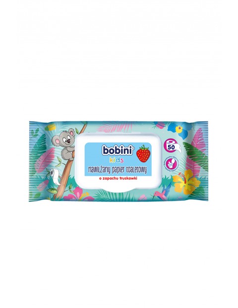 BOBINI KIDS Nawilżany papier toaletowy dla dzieci - zapach truskawkowy 50szt