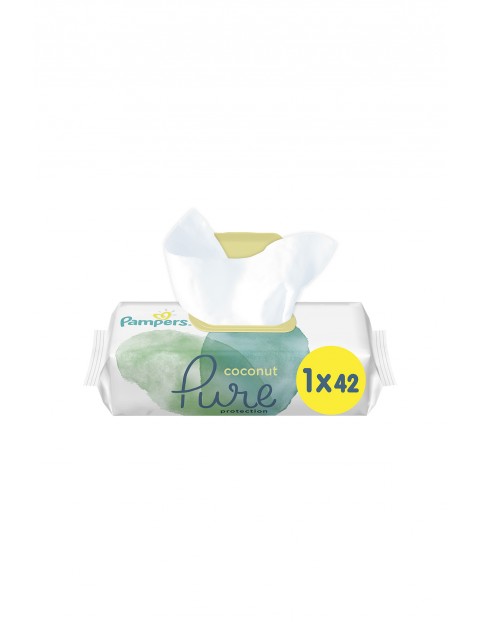 Pampers Coconut Pure nawilżane chusteczki dla dzieci 42szt