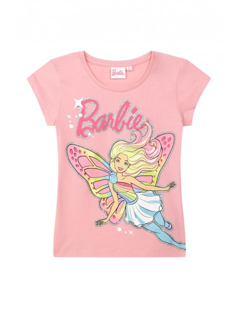 T-shirt dziewczęcy Barbie-różowy