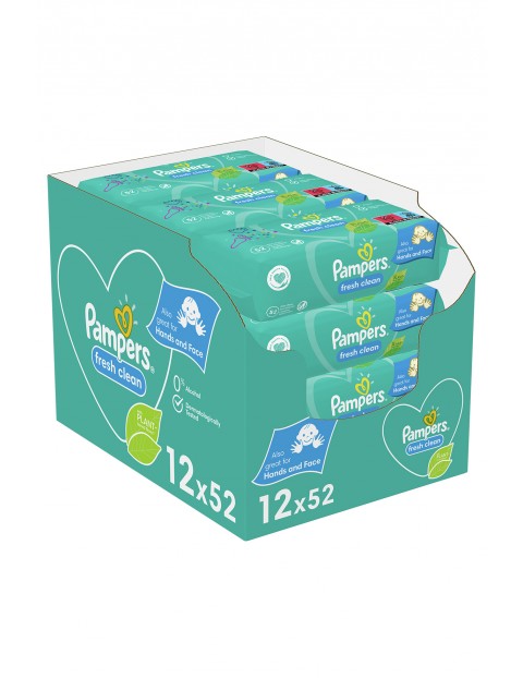 Pampers Fresh Clean Chusteczki 12 opakowań = 624 chusteczek