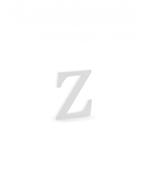 Drewniana litera Z biała- 17x20cm - 1 szt.