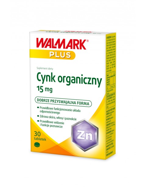 Cynk 15mg suplement diety - ukiład odpornościowy 30 tabletek