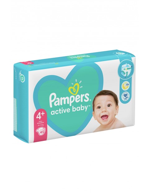 Pampers Active Baby, rozmiar 4+, 45szt, 10-15kg