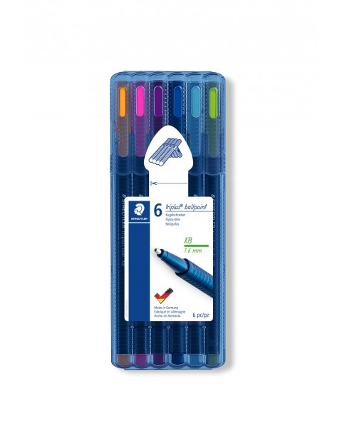 Długopis triplus ball, XB Staedtler - 6 kolorów w etui