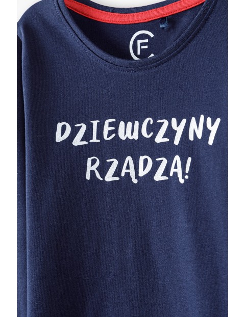 Dziewczyny Rządzą - dzianinowa bluzka z długim rękawem