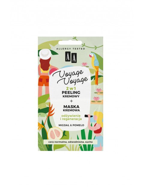 AA Voyage Voyage 2w1 peeling kremowy+maska kremowa migdał&pomelo 2x5 ml