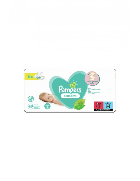 Pampers Sensitive Chusteczki 6x80szt