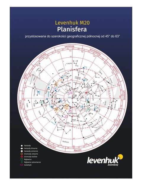 Duża planisfera Levenhuk M20 - 21×0,5×31 cm