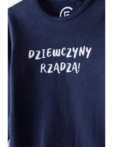 Dziewczyny rządzą - dzianinowe body z długim rękawem