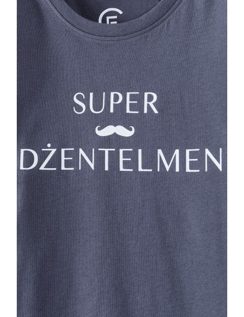 Bawełniany t-shirt chłopięcy- Super Dżentelmen