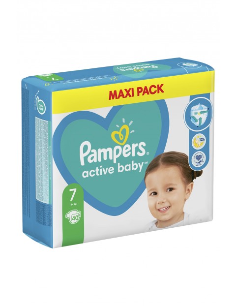 Pampers Active Baby, rozmiar 7, 40 pieluszek, 15kg+