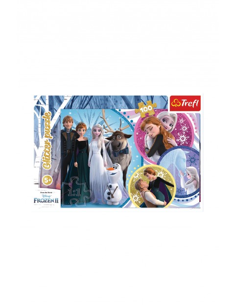 Puzzle 100 elementów- W blasku miłości Frozen 2 wiek 5+