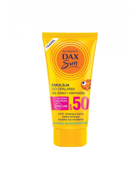 Dax Sun, emulsja do opalania dla dzieci SPF 50, Travel, 50 ml