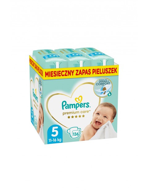 Pampers Premium Care, rozmiar 5, 136 pieluszek 11-16kg