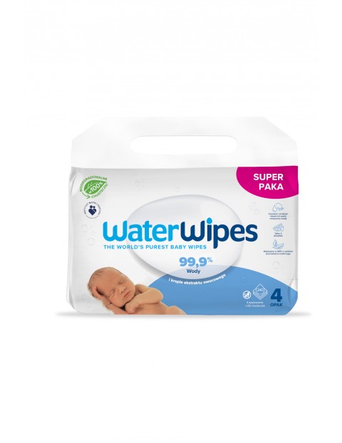 WaterWipes - 4-pack - Chusteczki nawilżane BIO 4x60szt