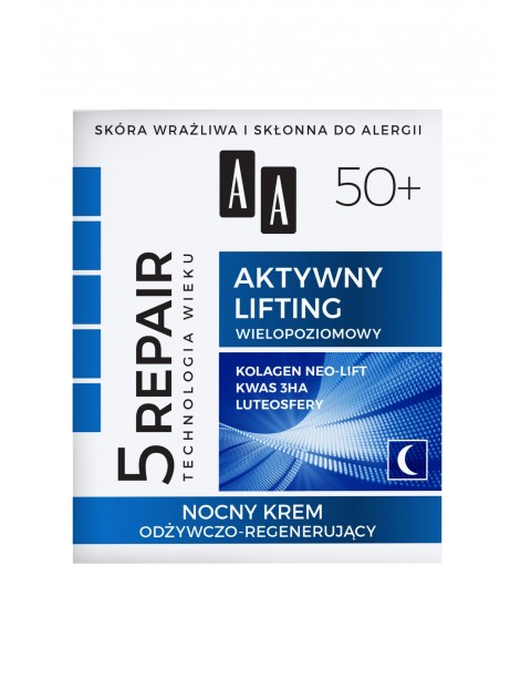 AA Technologia Wieku 5Repair 50+ Aktywny lifting nocny krem odżywczo-regenerujący 50 ml