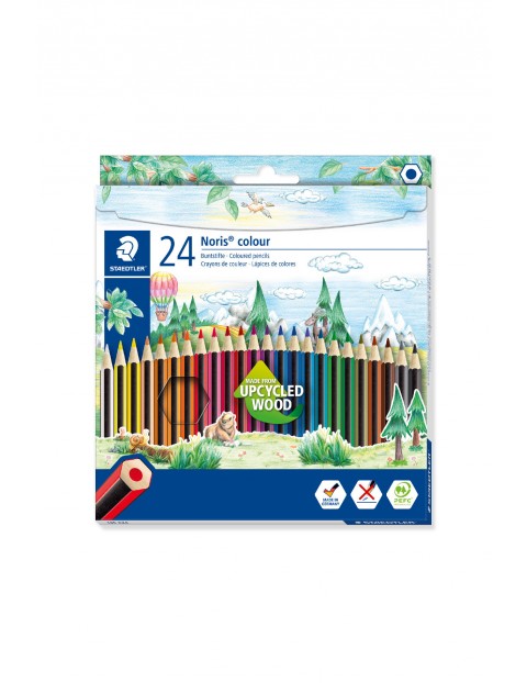 Kredki Noris colour, sześciokątne Staedtler - 24 kolorów