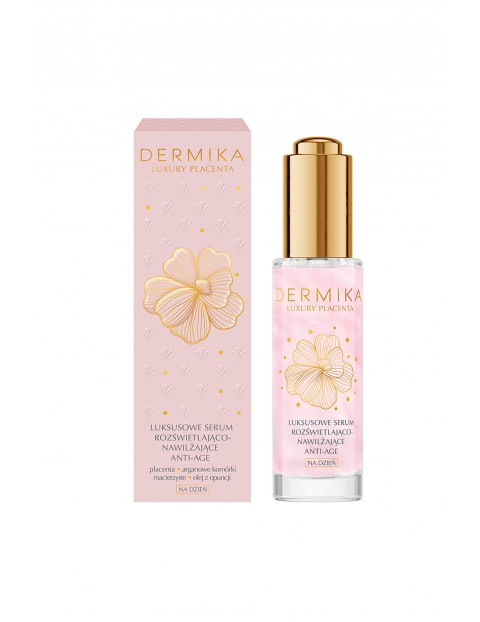 DERMIKA LUXURY PLACENTA serum rozświetlająco-nawilżające anti-age na dzień 30 ml.