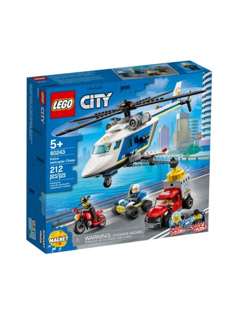 Lego City - Pościg helikopterem policyjnym - 212 elementów wiek 5+