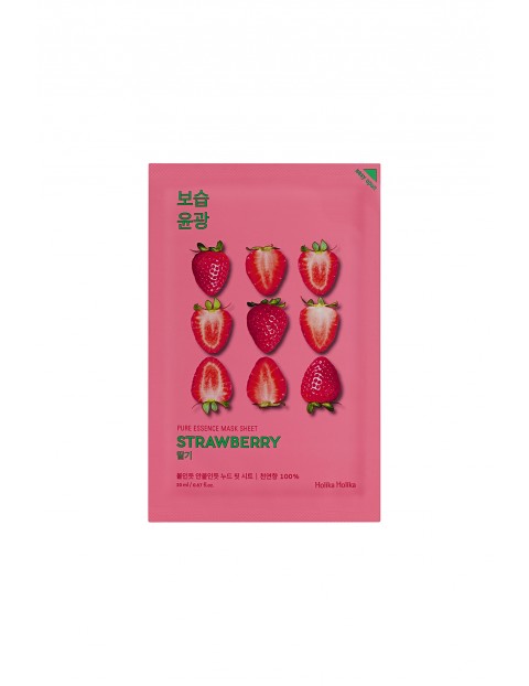 Holika Holika Pure Essence Mask Sheet - Strawberry maseczka na bawełnianej płachcie - 23 ml