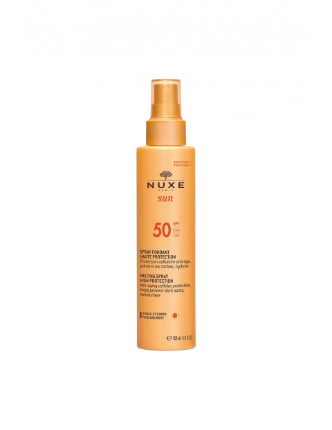 NUXE SUN Mleczko do opalania do twarzy i ciała (w sprayu) - wysoka ochrona  SPF50 150 ml 