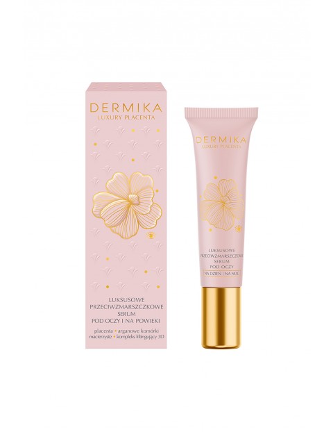 DERMIKA LUXURY PLACENTA przeciwzmarszczkowe serum pod oczy na dzień i na noc 15 ml