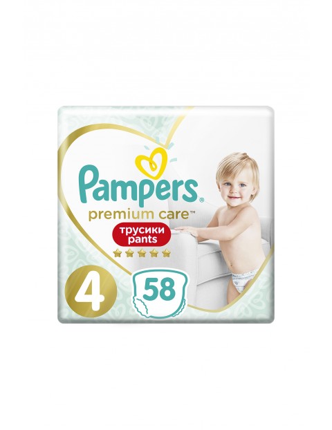 Pampers Premium Care Pants rozmiar 4, 58 pieluchomajtek 9-15kg