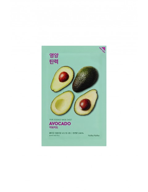 Holika Holika Pure Essence Mask Sheet - Avocado maseczka do twarzy na bawełnianej płachcie - 23 ml