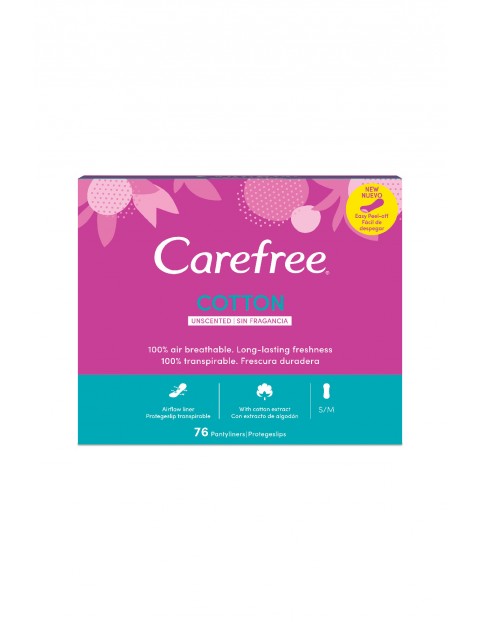 Wkładki higieniczne Carefree Cotton - 76 sztuk