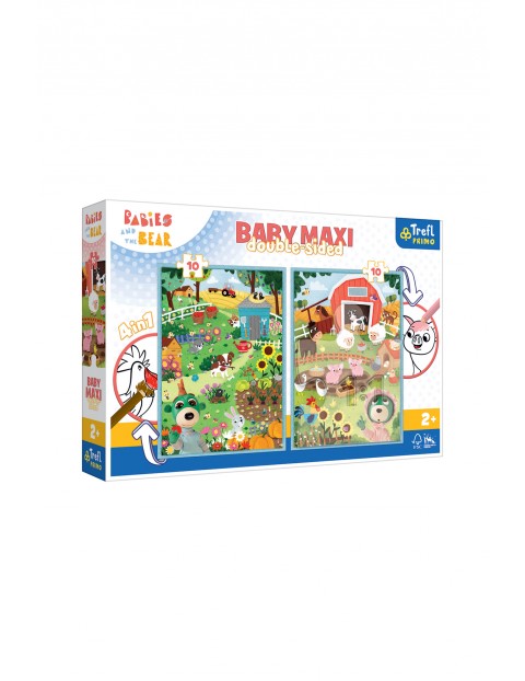 Puzzle dla dzieci Baby Maxi Double Sided - Poznaj Bobaski wiek 2+