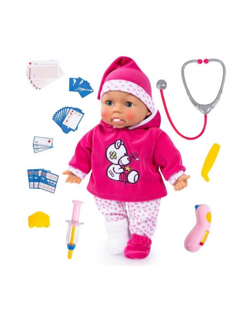 Lalka Doktor Baby 38 cm - różowa wiek 4+